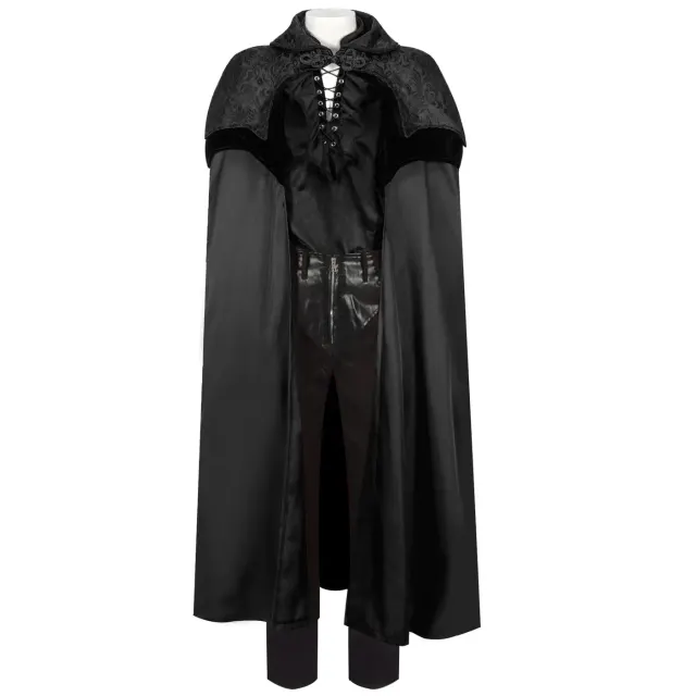 Men's Medieval Frock Coat Shirt Pants Cosplay Set detail 15