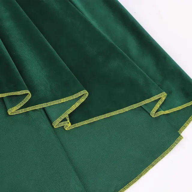 Men's Medieval Gold-Trim Long Cape for Halloween Cosplay detail 8