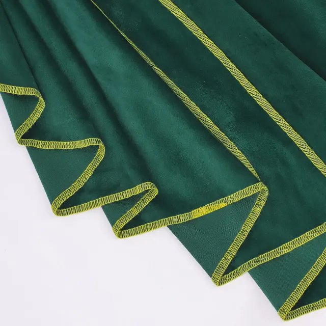 Men's Medieval Gold-Trim Long Cape for Halloween Cosplay detail 9