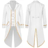 Gold-Trim Tailcoat - White