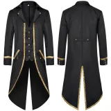 Gold-Trim Tailcoat - Black