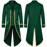 Gold-Trim Tailcoat - Green