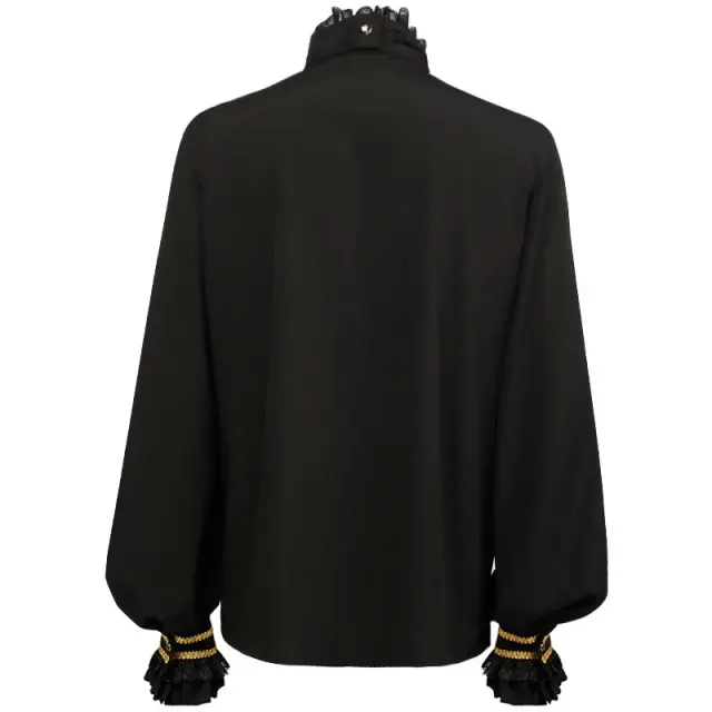 Men's Medieval Gothic Jacquard Cosplay Shirt Vest Pants Set detail 3