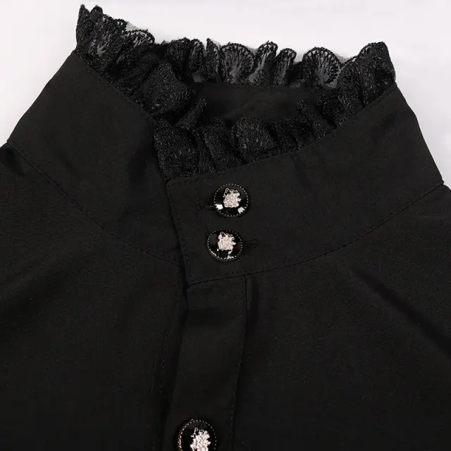 Men's Medieval Gothic Jacquard Cosplay Shirt Vest Pants Set detail 4