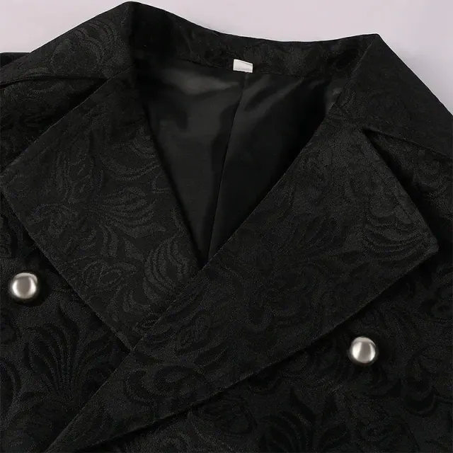 Men's Medieval Gothic Jacquard Cosplay Shirt Vest Pants Set detail 13