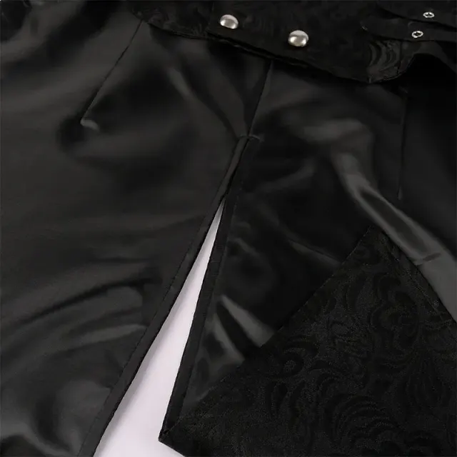 Men's Medieval Gothic Jacquard Cosplay Shirt Vest Pants Set detail 17