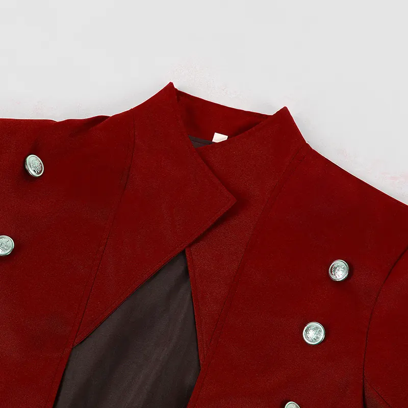 Men's Medieval Gothic Long Trench Coat for Halloween Cosplay detail 16