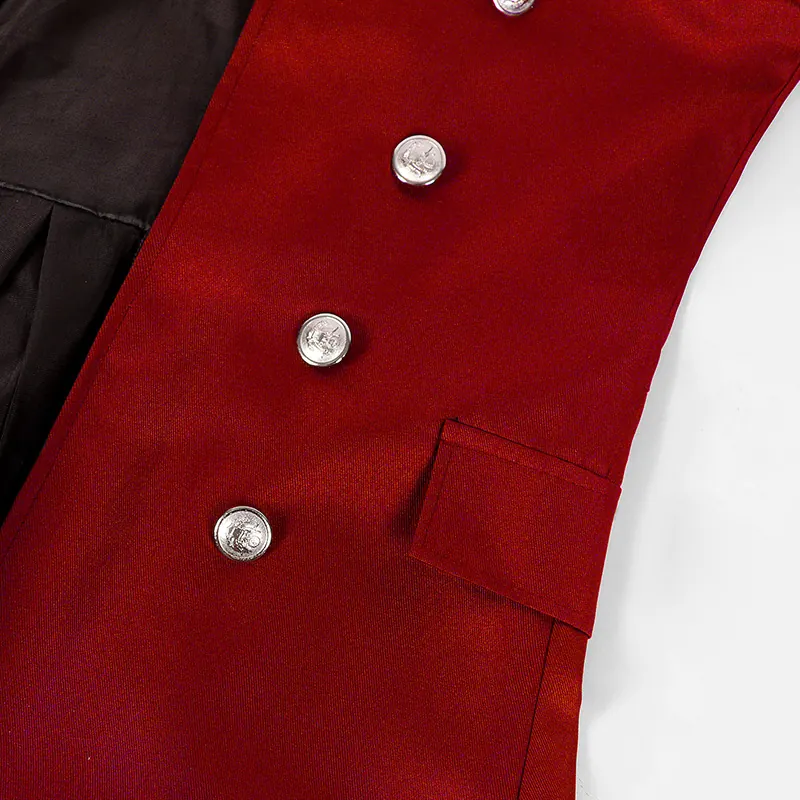 Men's Medieval Gothic Long Trench Coat for Halloween Cosplay detail 17