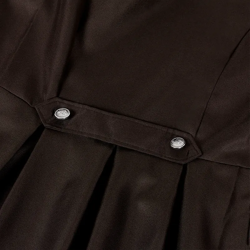 Men's Medieval Gothic Long Trench Coat for Halloween Cosplay detail 23