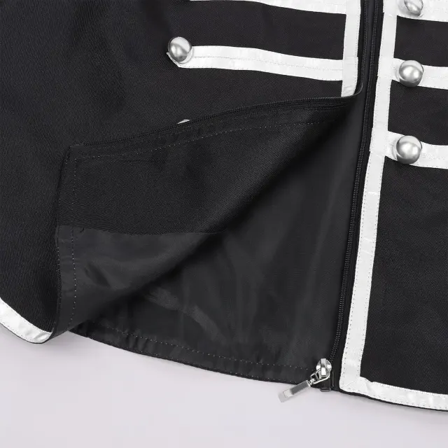 Men's Medieval Gothic Steampunk Sleeveless Costume Set detail 18