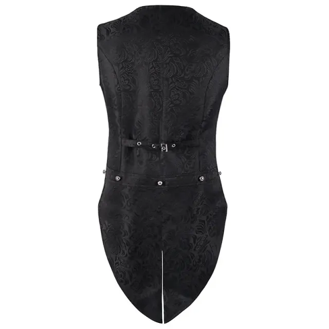 detalle de Disfraz de chaleco de frac jacquard gótico medieval para hombre 8
