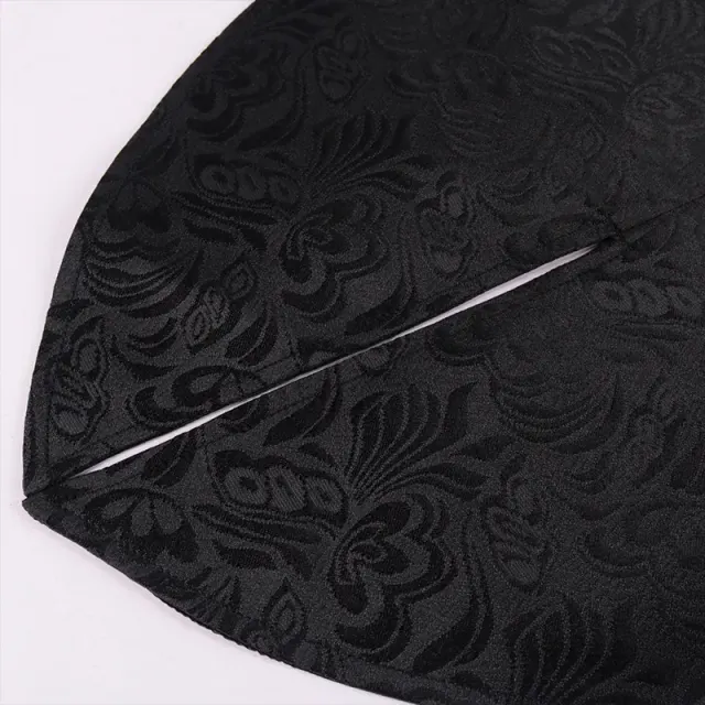 detalle de Disfraz de chaleco de frac jacquard gótico medieval para hombre 11