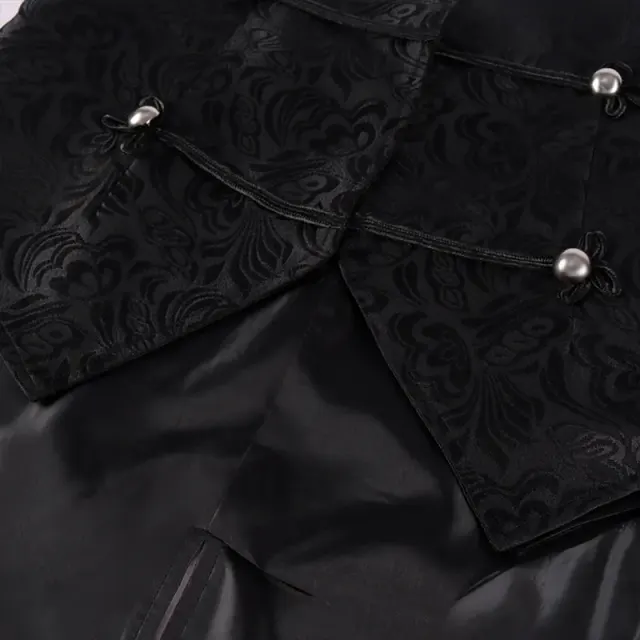 detalle de Disfraz de chaleco de frac jacquard gótico medieval para hombre 12