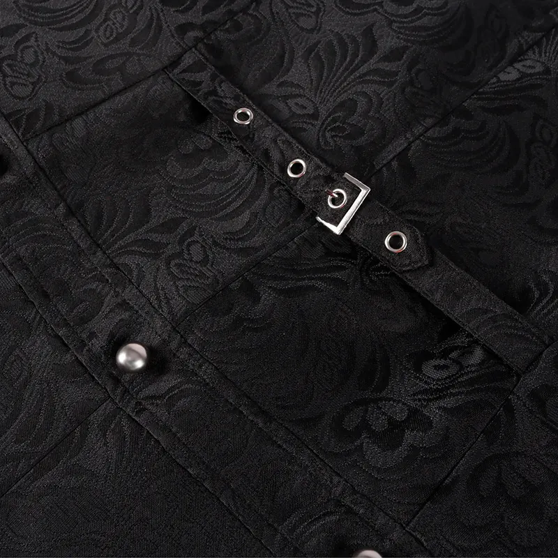 Men's Medieval Gothic Jacquard Tailcoat Vest Costume detail 13