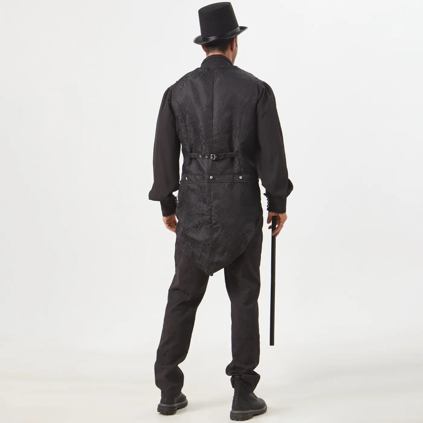 Men's Medieval Gothic Jacquard Tailcoat Vest Costume detail 17