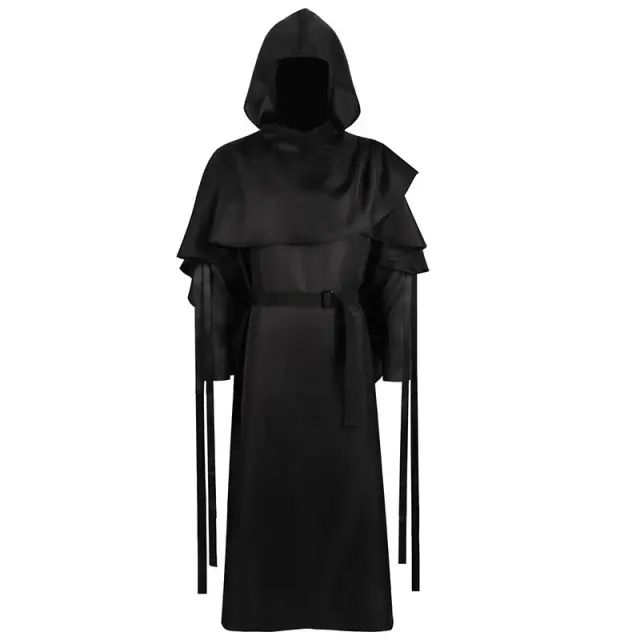 Men's Medieval Grim Reaper Cosplay Robe Halloween Costume detail 1