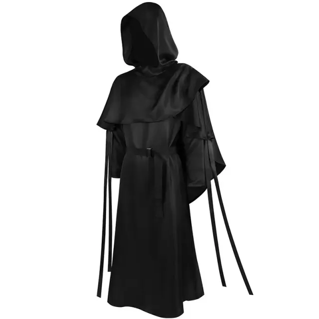 Men's Medieval Grim Reaper Cosplay Robe Halloween Costume detail 2
