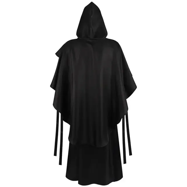 Men's Medieval Grim Reaper Cosplay Robe Halloween Costume detail 3