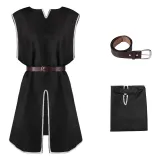 Medieval Vest - Black (With Belt)