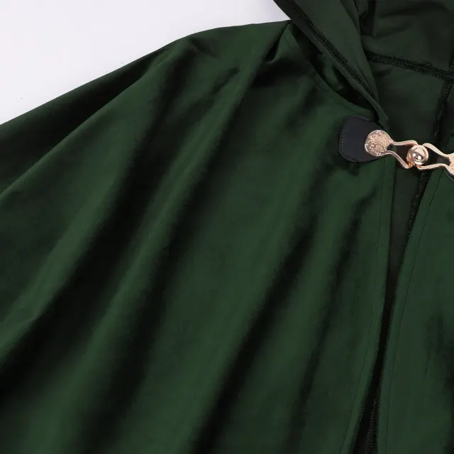 Men's Medieval Hooded Gothic Cloak for Cosplay and Halloween detail 7