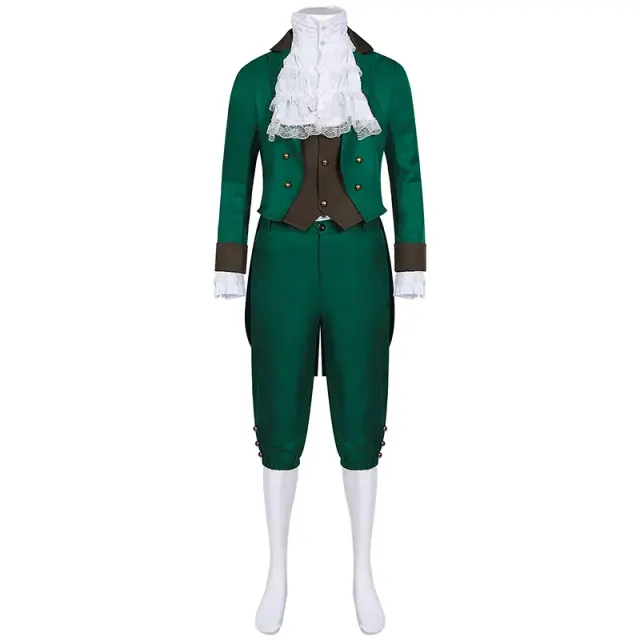 Men's Medieval Irish Tailcoat Hat Cosplay Costume Set detail 1