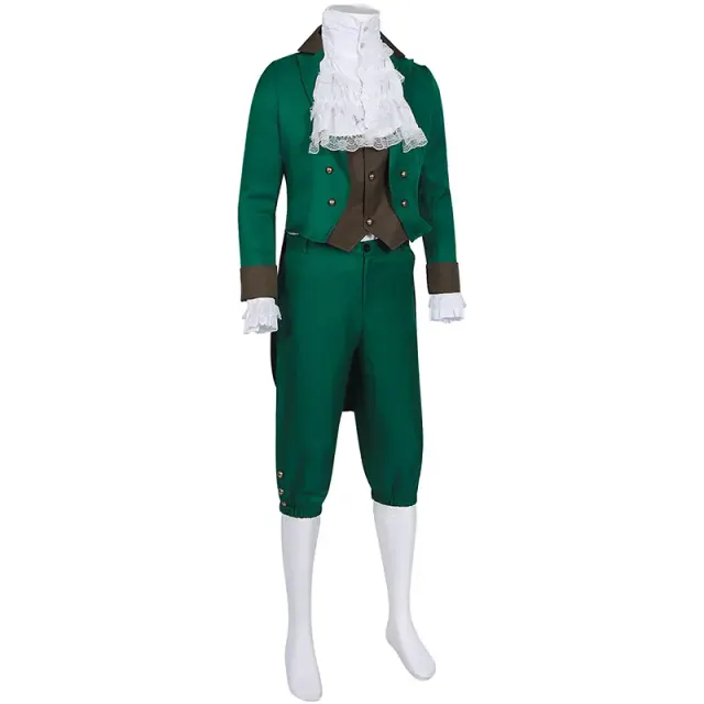 Men's Medieval Irish Tailcoat Hat Cosplay Costume Set detail 2