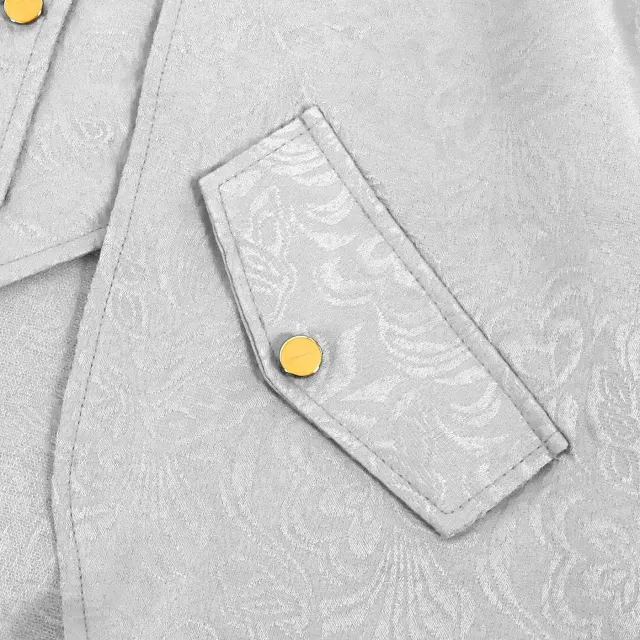 Unisex-Jacquard-Punk-Frack im Mittelalter-Stil für Bühnenauftritte Detail 11