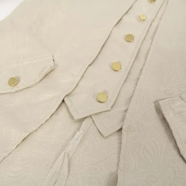 Unisex-Jacquard-Punk-Frack im Mittelalter-Stil für Bühnenauftritte Detail 18