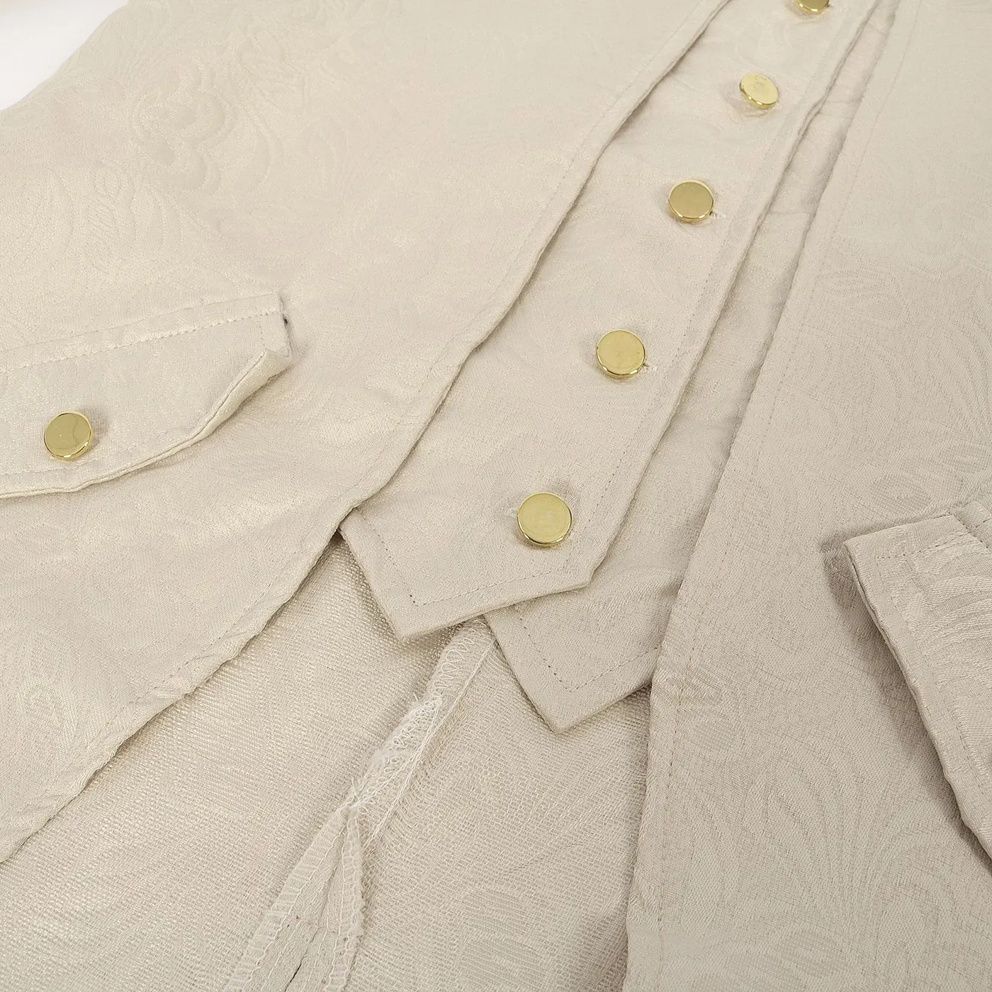 Unisex Medieval Jacquard Punk Tailcoat for Stage Wear detail 18