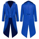 Jacquard-Frack - Blau