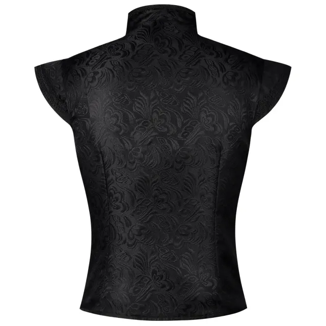Men's Medieval Jacquard Short Vest Halloween Cosplay Costume detail 3