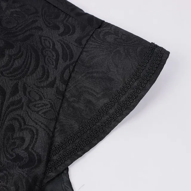 Men's Medieval Jacquard Short Vest Halloween Cosplay Costume detail 6