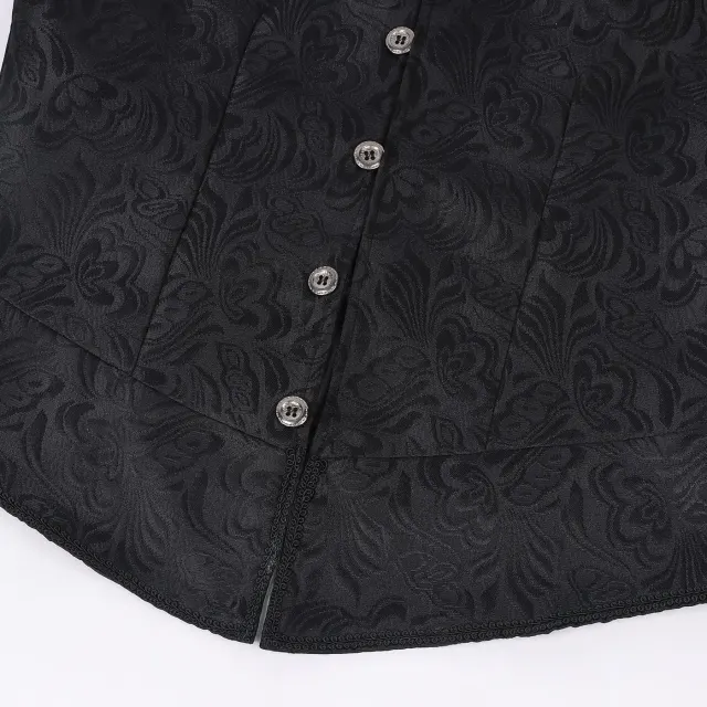 Men's Medieval Jacquard Short Vest Halloween Cosplay Costume detail 7