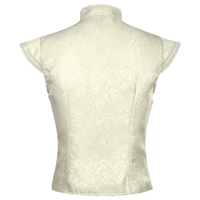 Men's Medieval Jacquard Short Vest Halloween Cosplay Costume detail 12