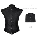 Jacquard Vest - Black