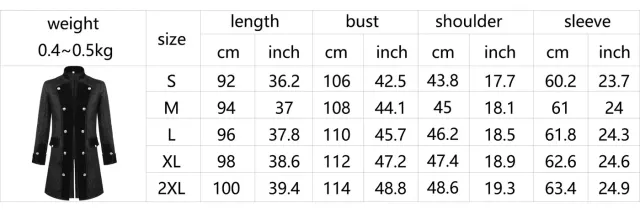 Men's Medieval Jacquard Stand-Collar Long Coat for Cosplay detail 7