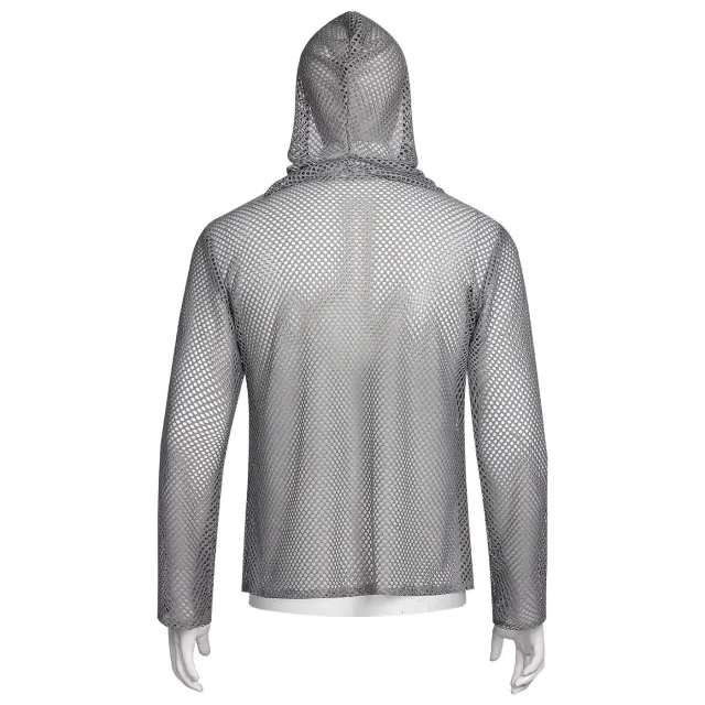 Men's Medieval Knight Hooded Chainmail Cosplay Costume detail 3