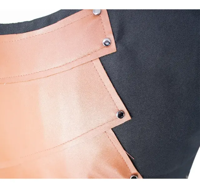 Men's Medieval Knight Leather Vest Cosplay Halloween Costume detail 7