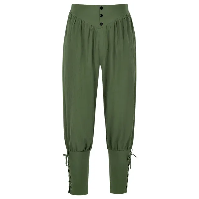 Men's Medieval Pirate Lace-Up Pants for Cosplay detail 13