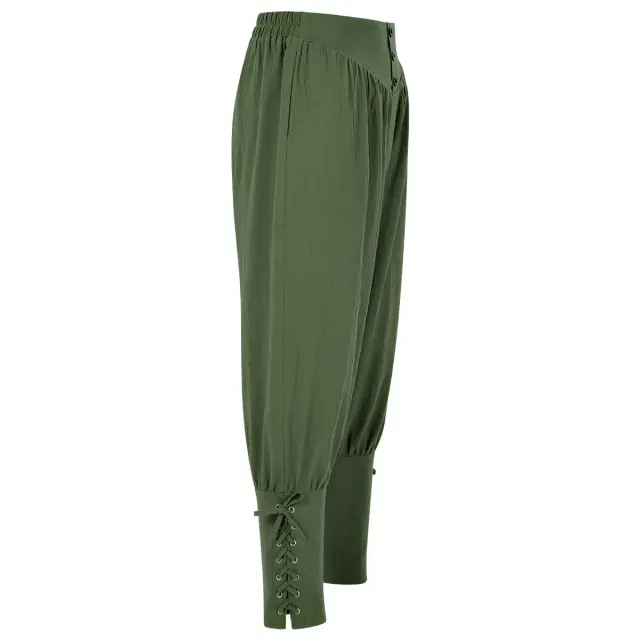 Men's Medieval Pirate Lace-Up Pants for Cosplay detail 14