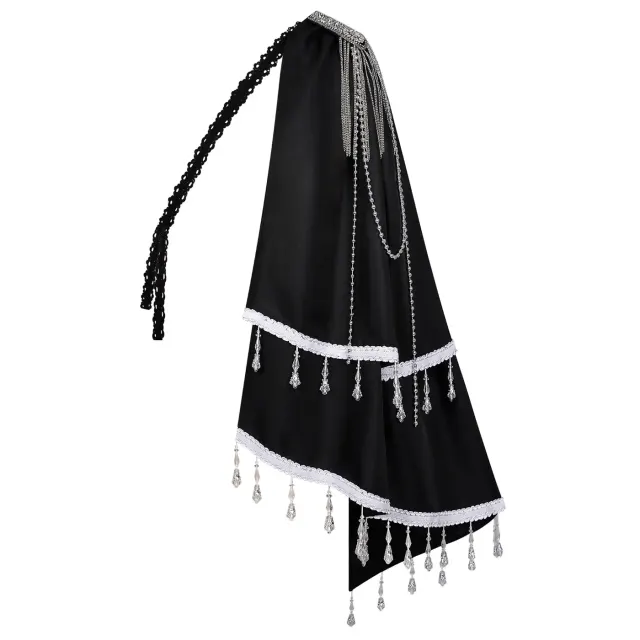 Men's Medieval Prince Left-Shoulder Cape for Halloween Cosplay detail 2