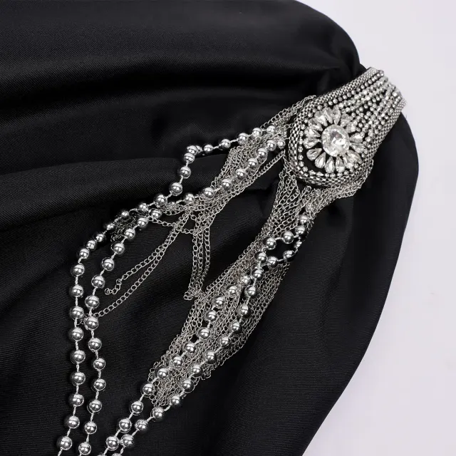 Men's Medieval Prince Left-Shoulder Cape for Halloween Cosplay detail 6