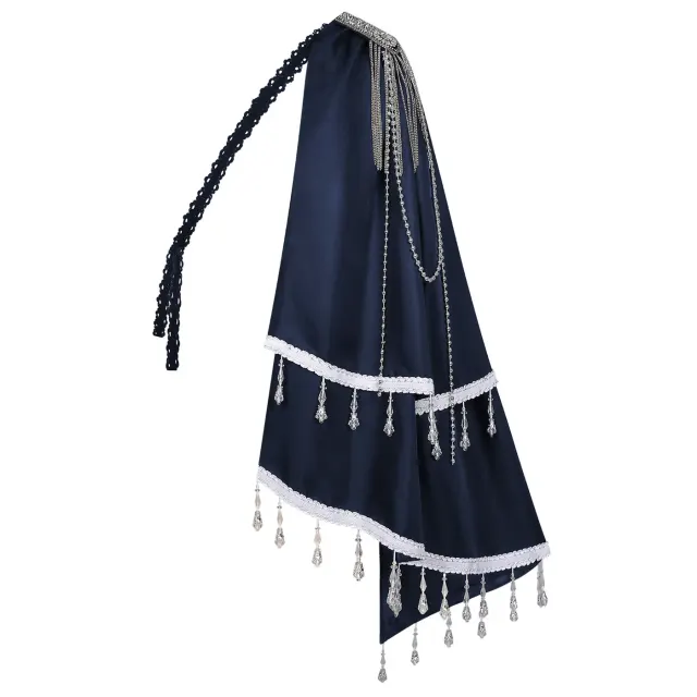 Men's Medieval Prince Left-Shoulder Cape for Halloween Cosplay detail 10