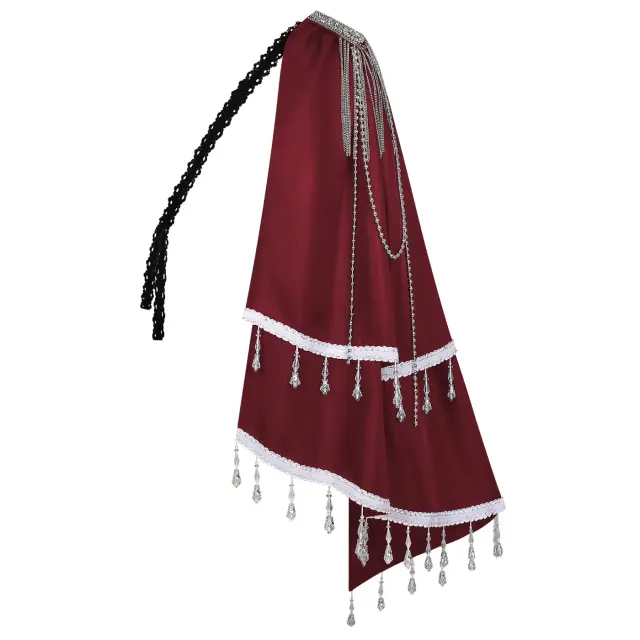 Men's Medieval Prince Left-Shoulder Cape for Halloween Cosplay detail 12