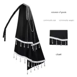 Left-Shoulder Cape - Black