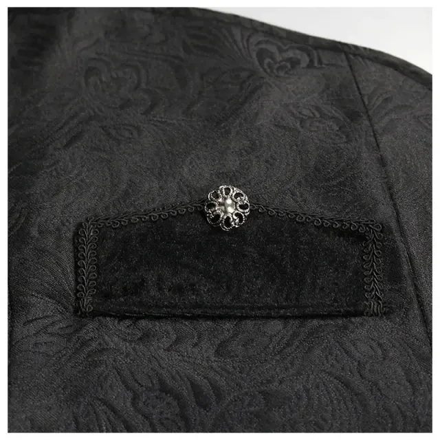Men's Medieval Punk Cosplay Tailcoat, Shirt & Pants detail 5