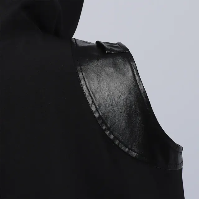 Men's Medieval Punk Sleeveless Hooded Lace-Up Vest detail 5