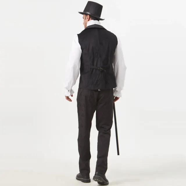 Men's Medieval Punk Vest for Halloween Cosplay Stage Costume detail 15