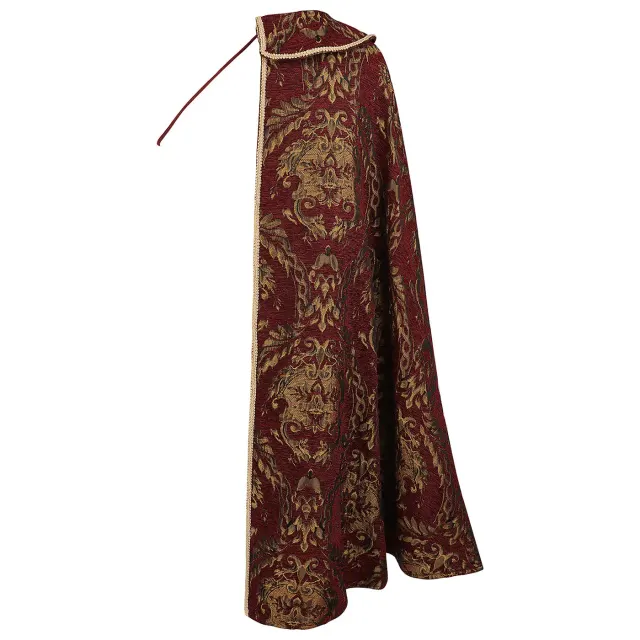 Men's Medieval Renaissance King Court Cape Shirt Cosplay Set detail 5