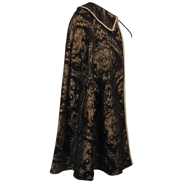 Men's Medieval Renaissance King Court Cape Shirt Cosplay Set detail 11